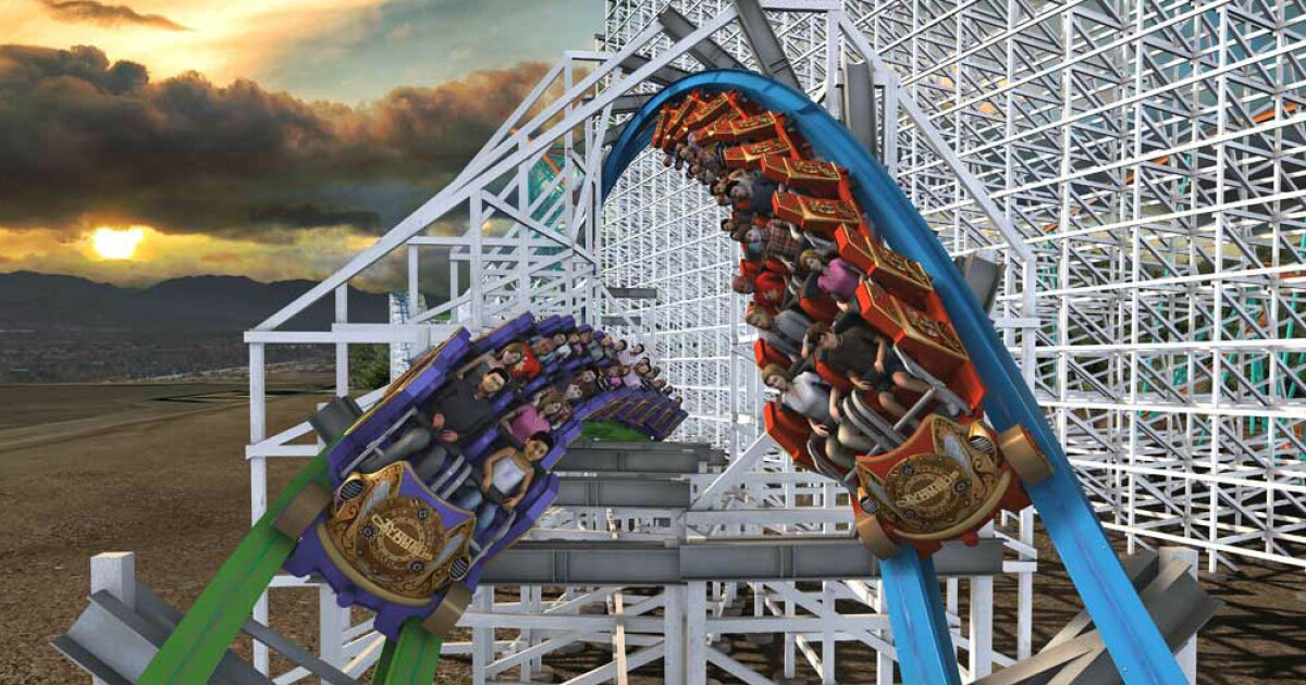 Review Meet Summer S Hottest New Coaster Twisted Colossus At Six Flags Magic Mountain Los Angeles Times - roblox us railroad crossings in theme park