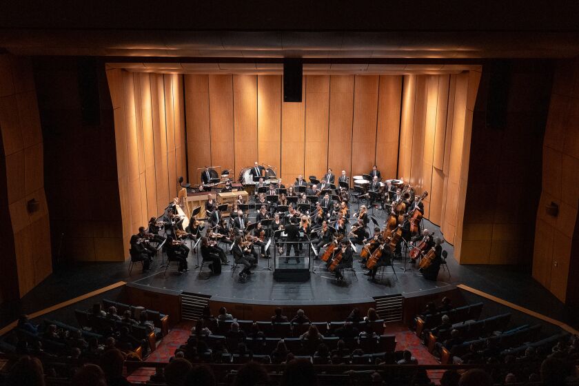 The San Diego Symphony performs a free Music Connects concert at Southwestern College in Chula Vista.