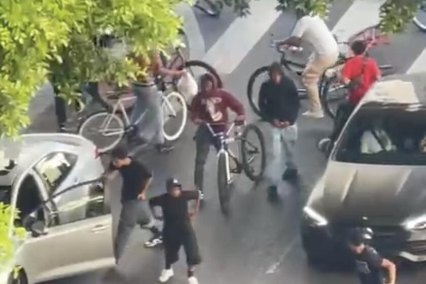 A man in Los Angeles said he is recovering from his injuries after he was jumped by a group of bicycle-riding teenagers.