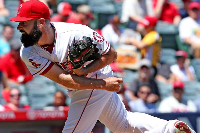 Angels starting pitcher Matt Shoemaker earned his 14th win Sunday, matching a franchise record for victories by a rookie set in 1962 by Dean Chance and equaled by Marcelino Lopez and Frank Tanana.