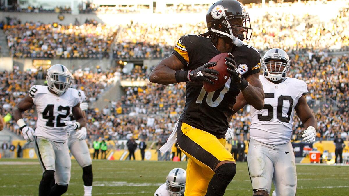 Steelers wide receiver Martavis Bryant beats the Raiders defense for a touchdown in the fourth quarter Sunday.