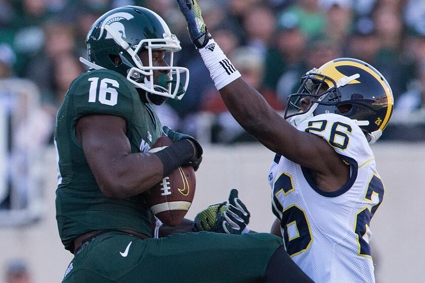 The 49ers let Aaron Burbridge go, and aside from Torrey Smith, they don't have much proven depth. So they spent a sixth-round pick on Aaron Burbridge, a productive four-year player for Michigan State. Burbridge isn't the most athletic receiver, but he has good body control and can make tough catches. He could find a role as a big slot receiver in the same way that the 49ers used Boldin.