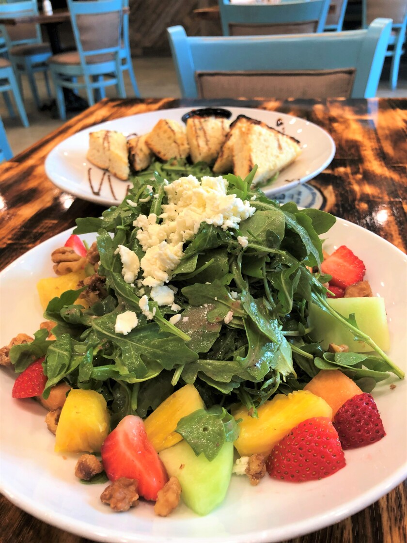 Farm-fresh-produce and fresh-baked breads are specialties at Farmer's Table restaurant in downtown Chula Vista.