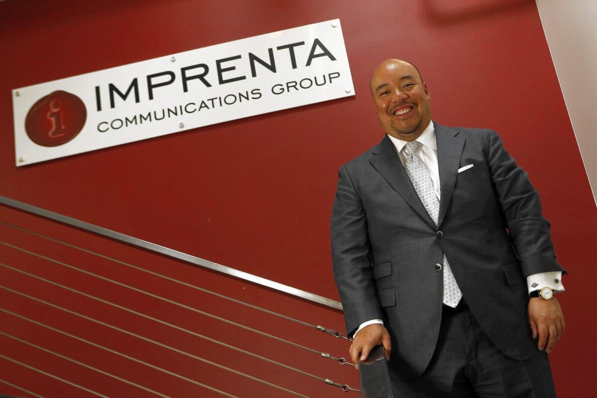 Ronald W. Wong is founder and president of Imprenta Communications Group in Pasadena. The “public affairs advertising firm,” as he calls it, is one of the nation’s fastest-growing privately held companies.