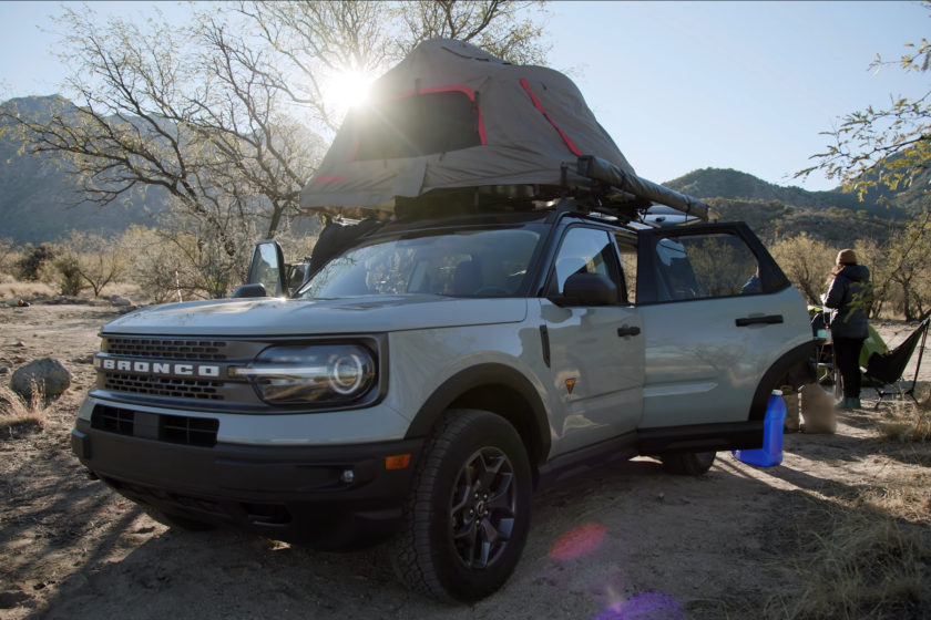 A screenshot from REI's "A Ride Through the Sky Islands" ad campaign, sponsored by Ford.