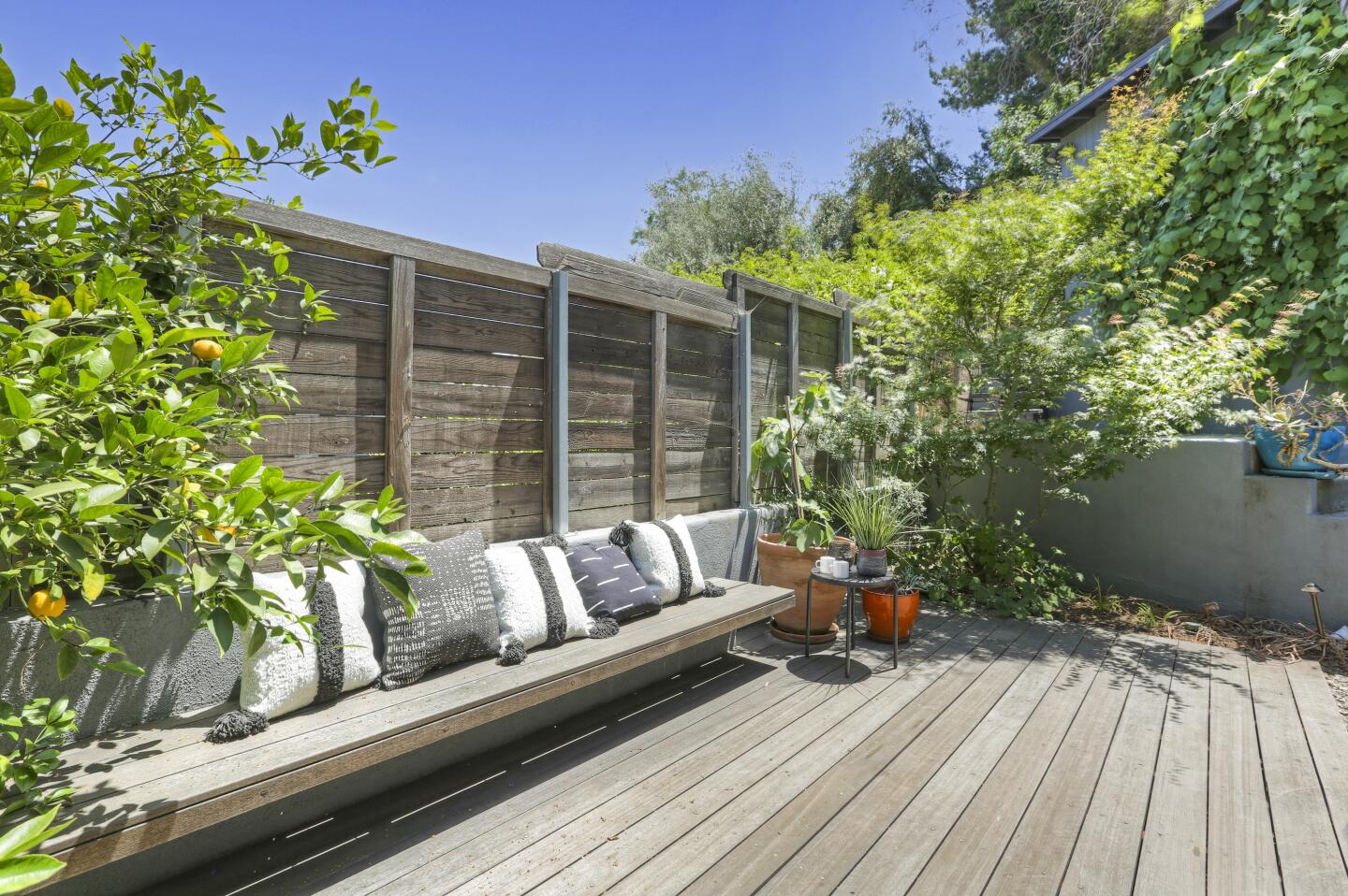 The outdoor decking.