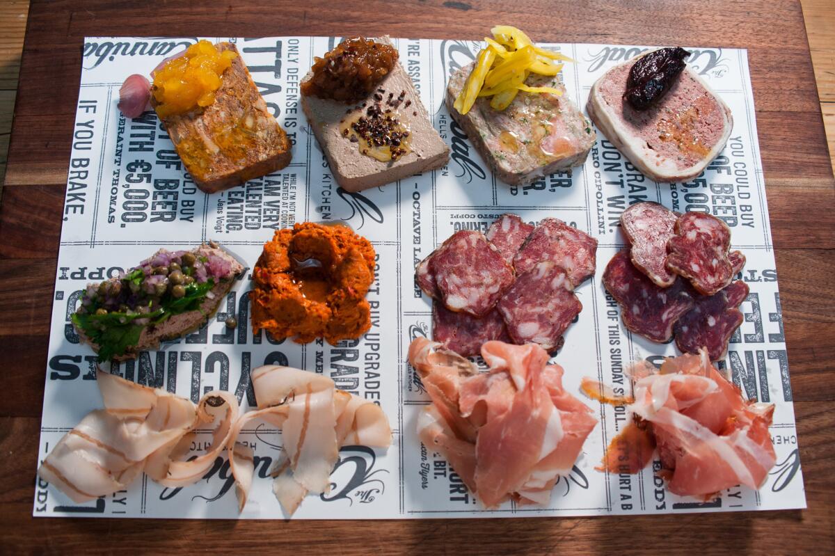 A housemade charcuterie board from The Cannibal, opening soon in Culver City.