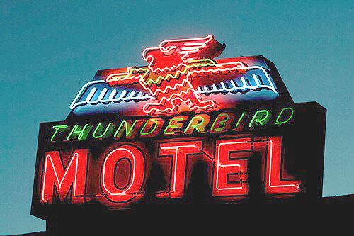 Just off Highway 395 in Bishop, Calif., the classic neon Thunderbird Motel sign invokes a bygone era of traveling.