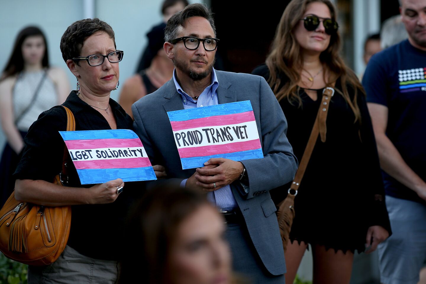 Protesting Trump's transgender military ban