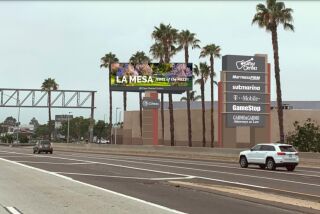 A rendering of one proposed digital billboard in La Mesa from the advertising company Clear Channel Outdoor.