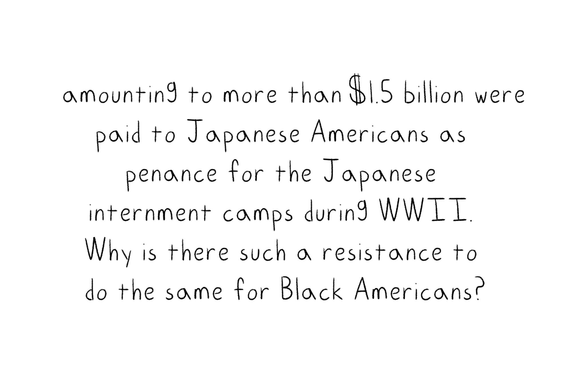 A poignant quote about reparations.
