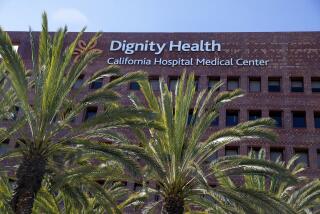 LOS ANGELES, CA-JULY 12, 2023: A state investigation is taking place into lapses in patient care at California Hospital Medical Center on Grand Ave. in Los Angeles. (Mel Melcon / Los Angeles Times)