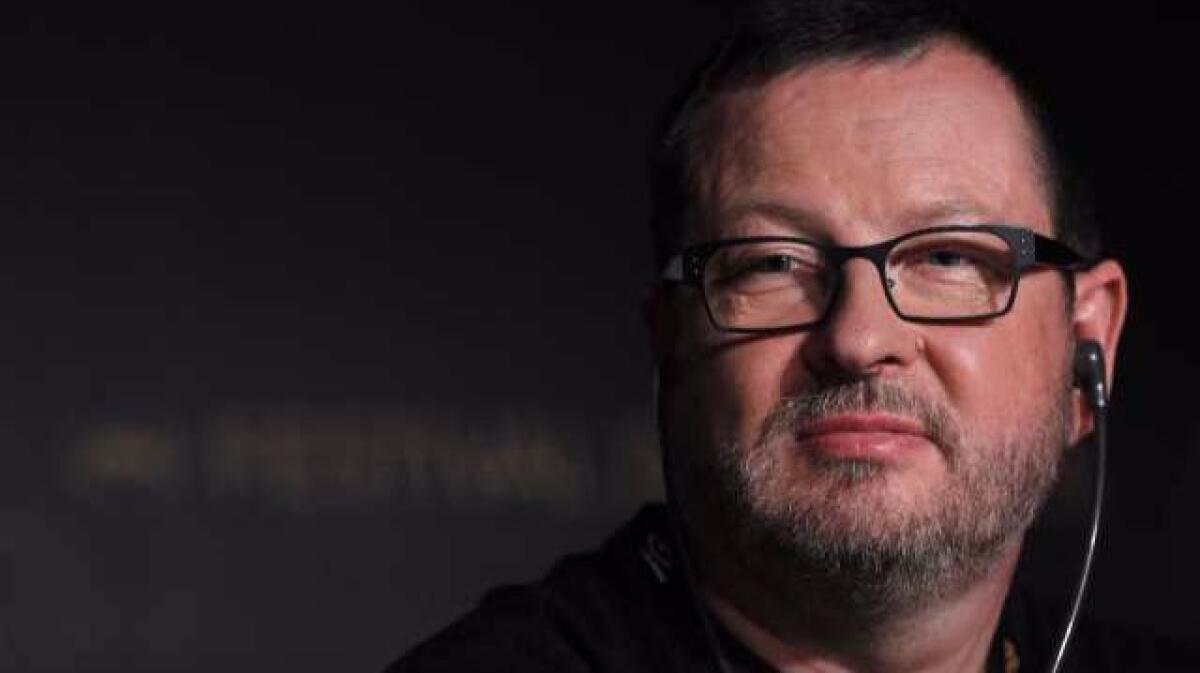 Danish director Lars Von Trier at the press conference for his movie 'Melancholia' during the 64th Cannes Film Festival.