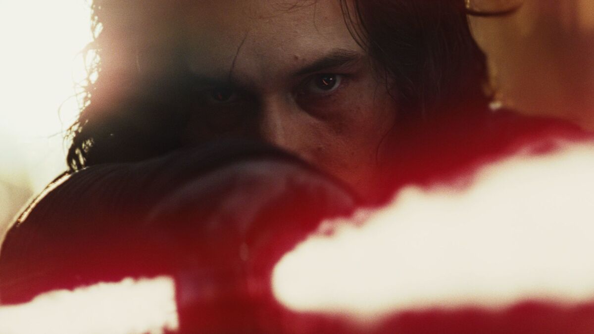 Kylo Ren (Adam Driver), the saddest dark sider in the galaxy, finds an unlikely ally in "The Last Jedi."
