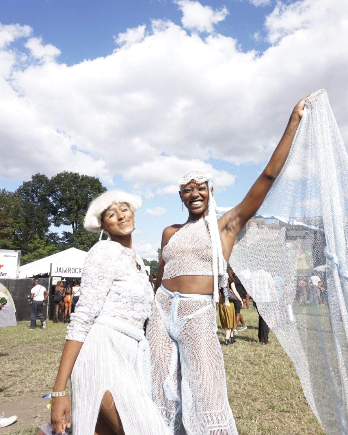 From left to right, Jewell Jones and Kiara Simmons, at Afropunk in Brooklyn, N.Y. 