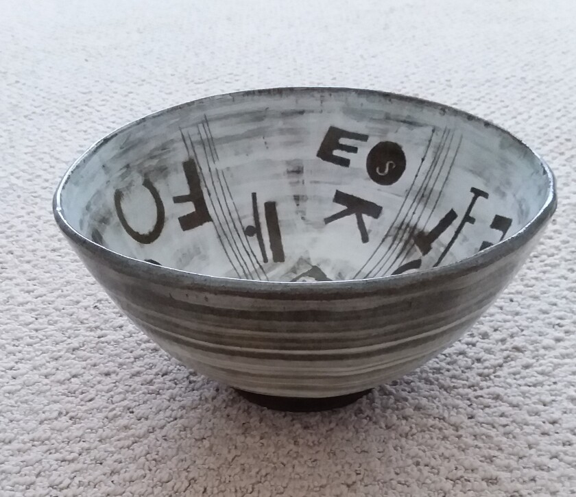 "Fellowship of Language," 2020, by Young Shin Kim on display at the Muckenthaler Cultural Center.