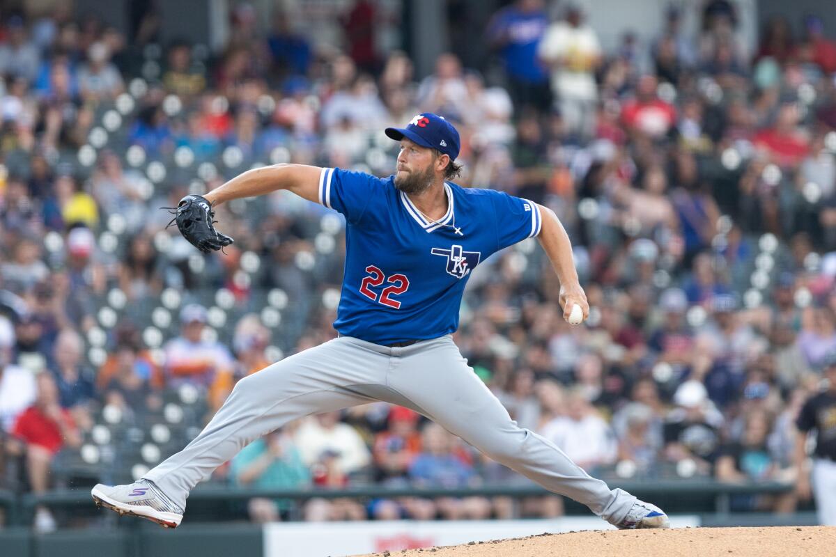Clayton Kershaw delivers for Oklahoma City in a rehab start Friday against Round Rock.