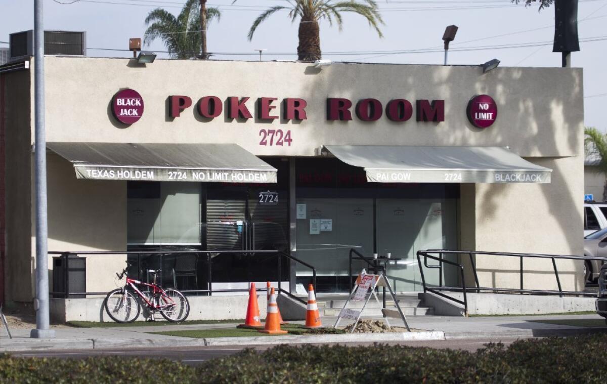 The Palomar Card Room, a licensed casino in San Diego.