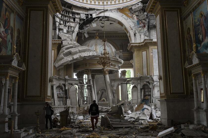 Russian airstrike damages landmark Orthodox cathedral in Odesa