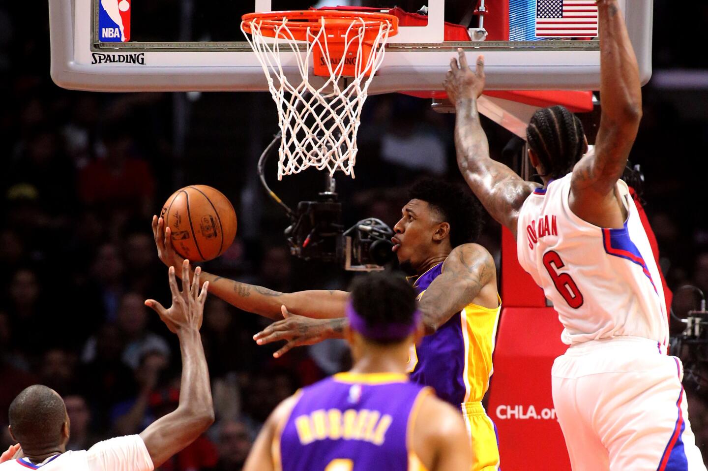 Nick Young, Luc Mbah a Moute, DeAndre Jordan