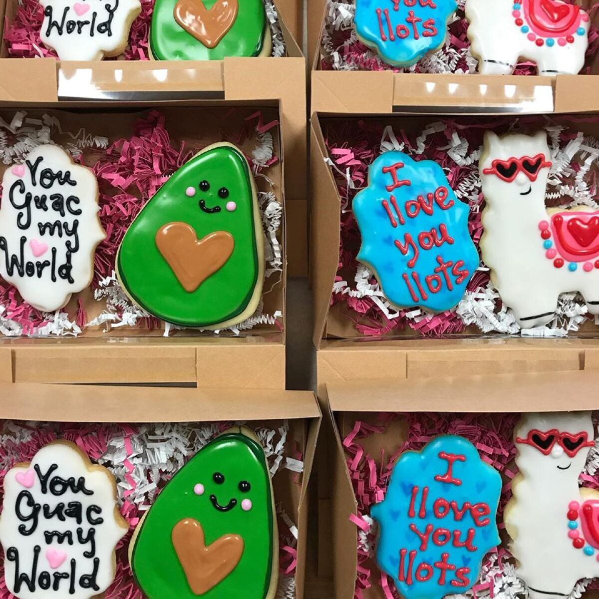 Valentine cookie boxes from VG Donut.