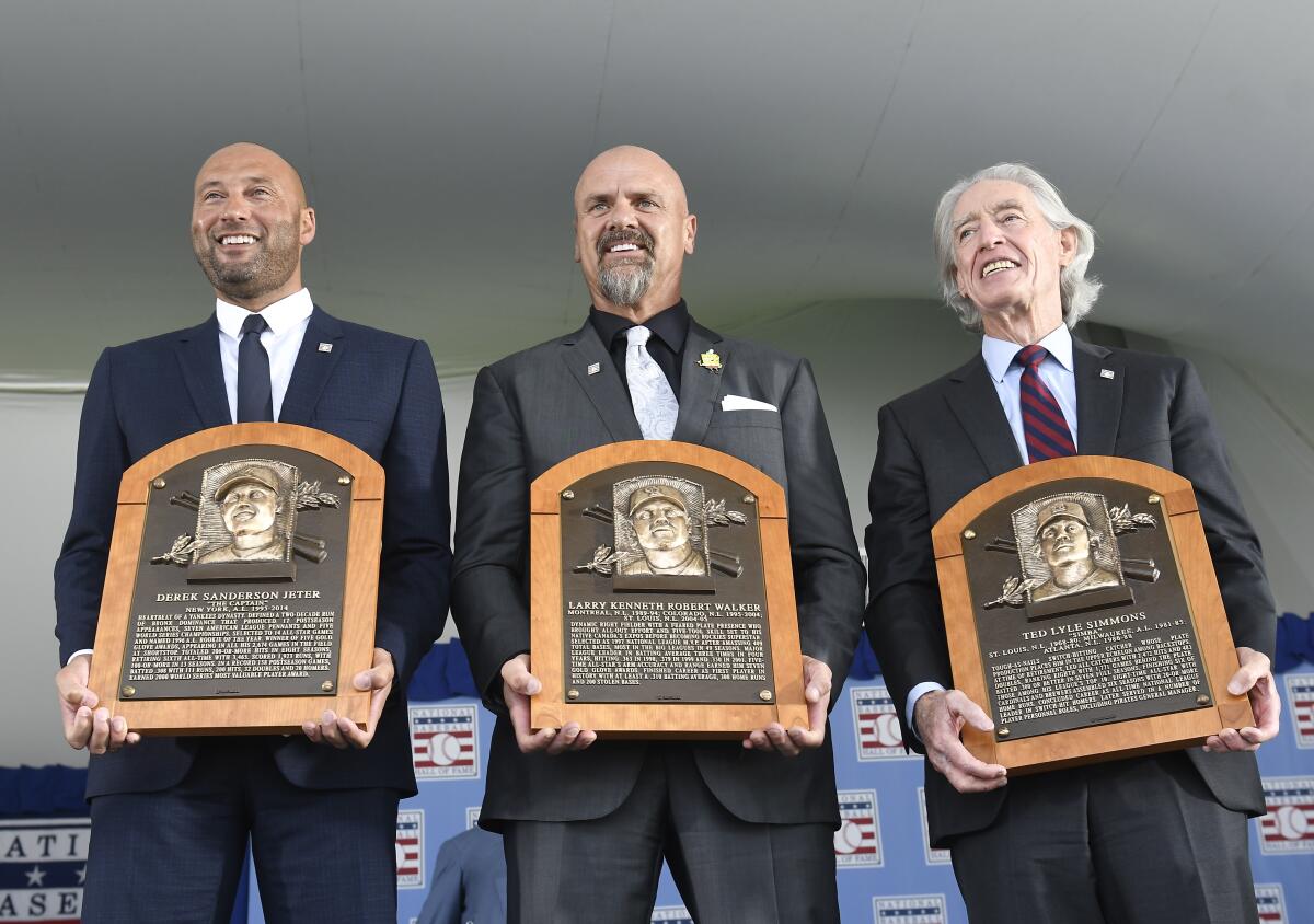 Derek Jeter, Larry Walker elected to Baseball Hall of Fame