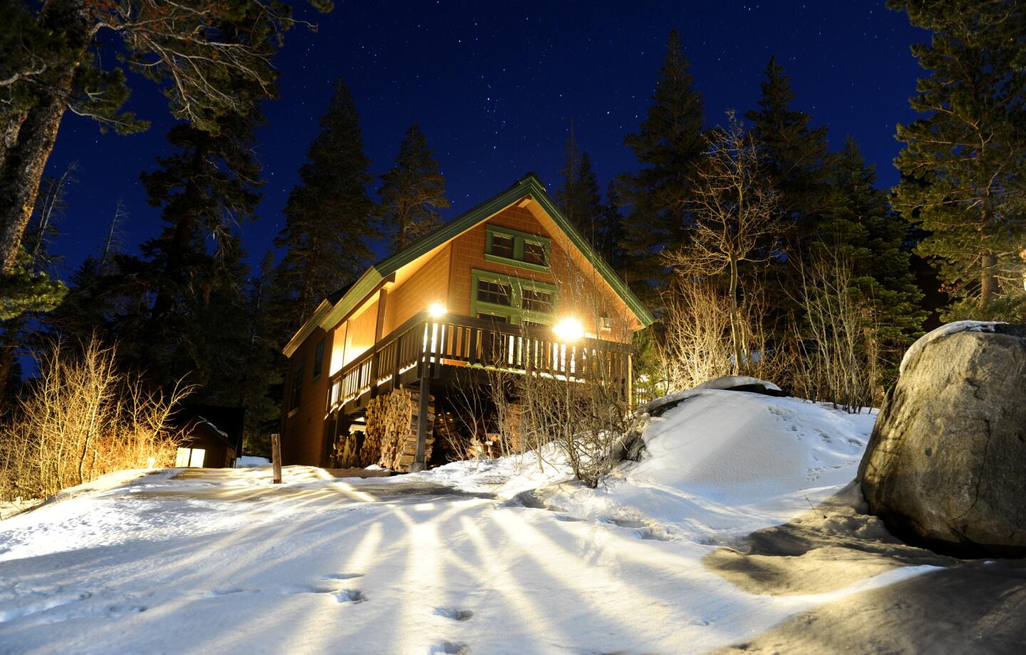 A cabin at the Tamarack Lodge in Mammoth Lakes.