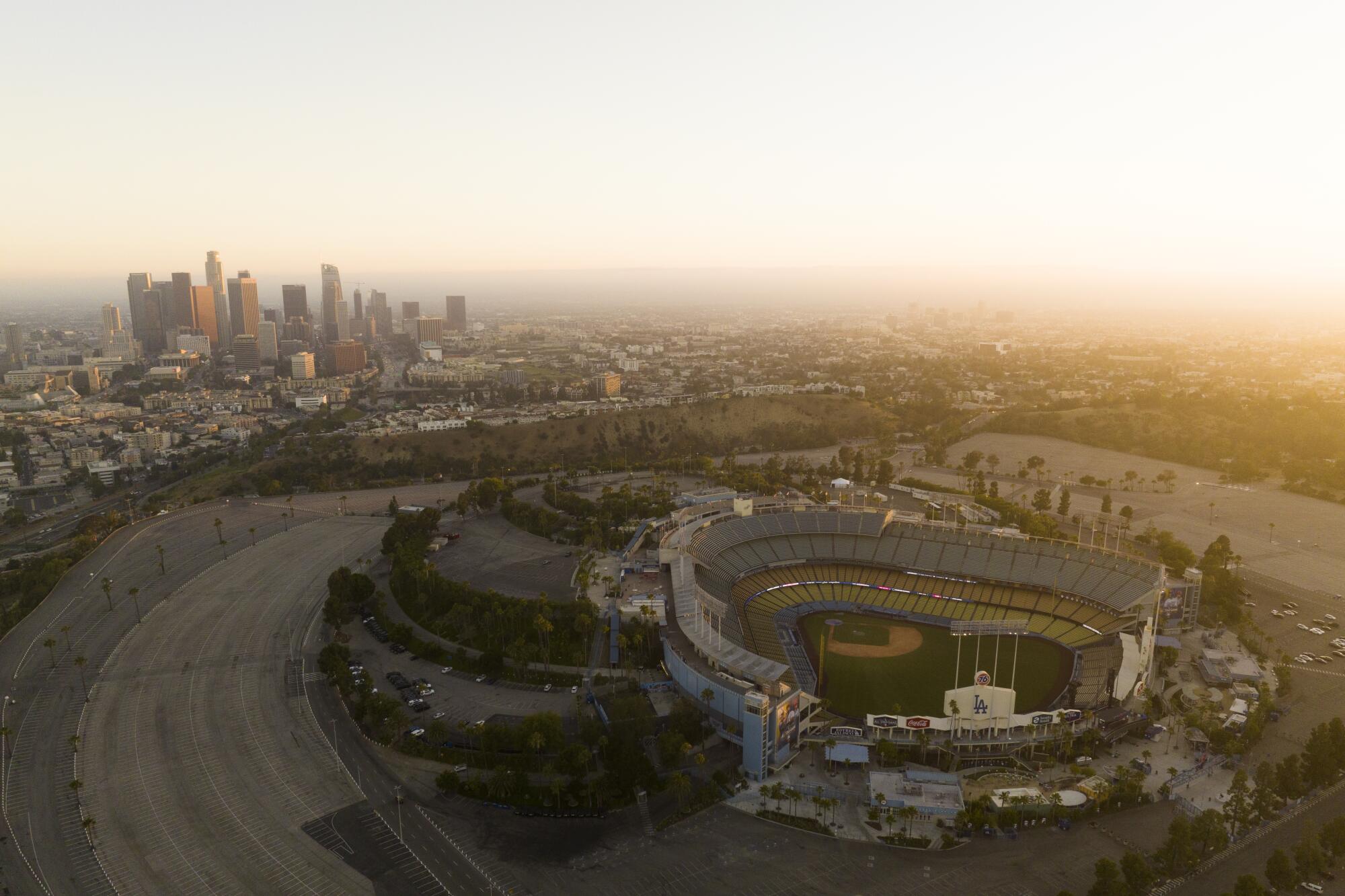 A view of Dodger during the preparation of the MLB All-Star Game on July 11, 2022.