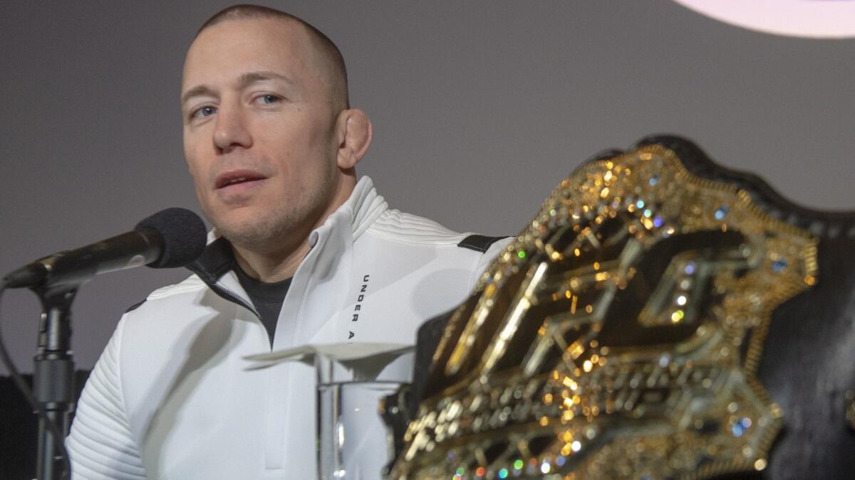 Georges St-Pierre announces his retirement from mixed martial arts Feb. 21 in Montreal.