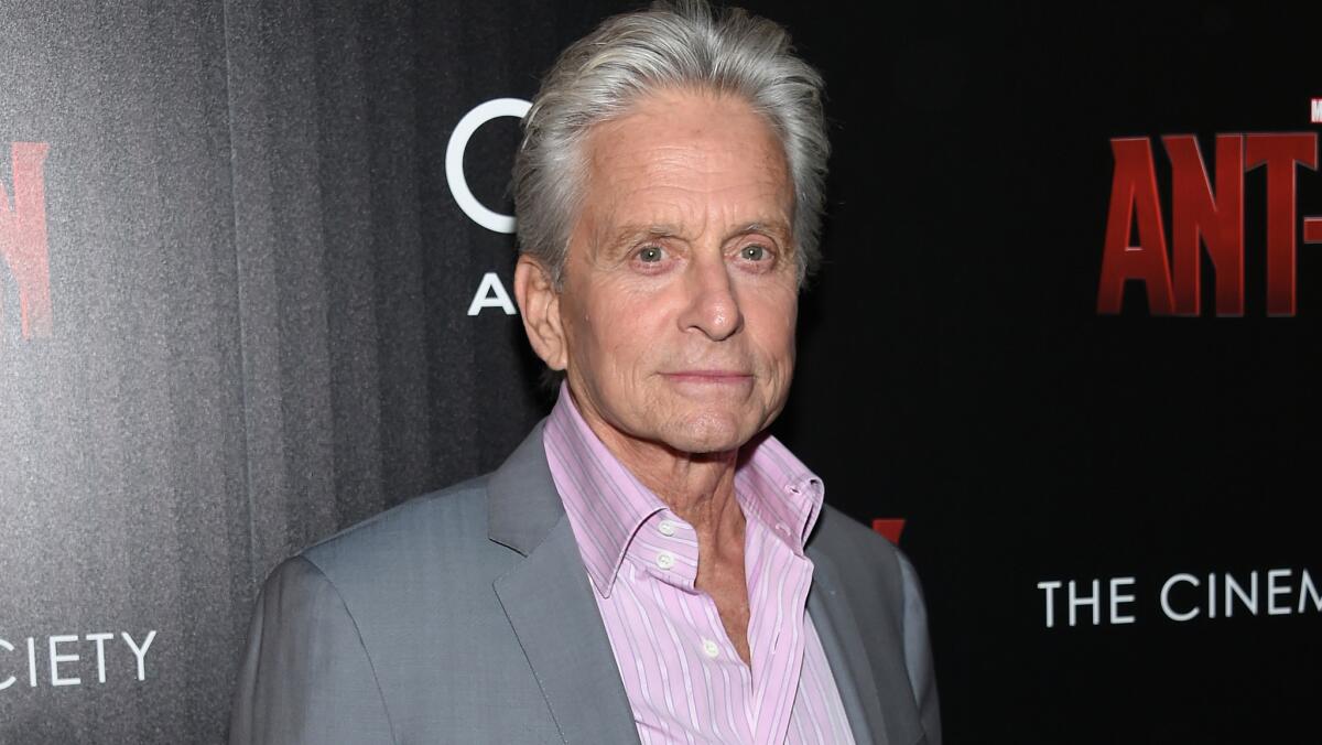 Actor Michael Douglas attends Marvel's screening of "Ant-Man" hosted by The Cinema Society and Audi at SVA Theater on July 13, 2015 in New York City.