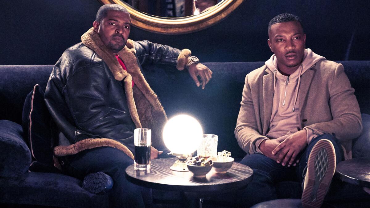 Noel Clarke, left, and Ashley Walters in "Bulletproof" on the CW.