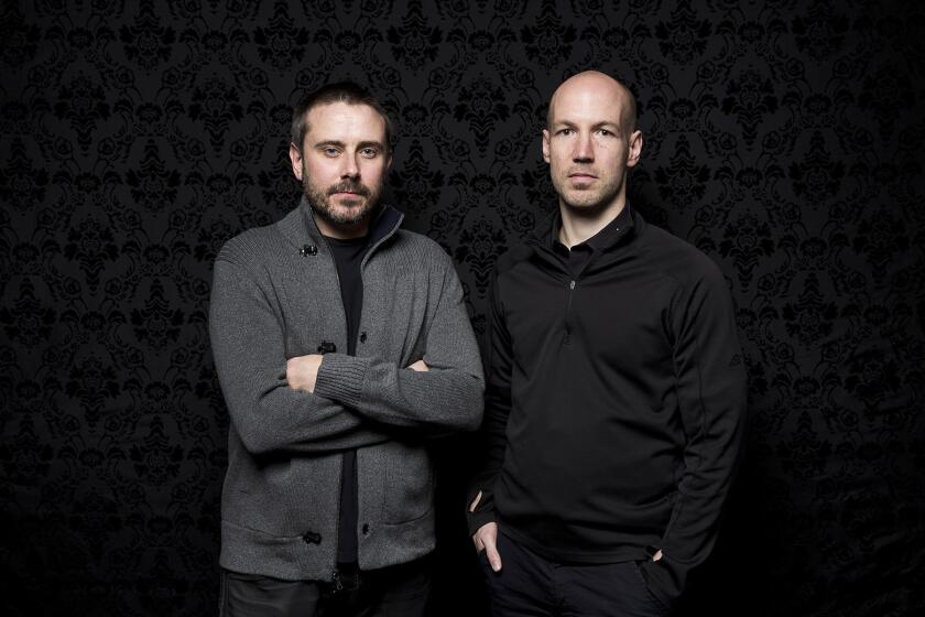"Dirty Wars" screenwriter Jeremy Scahill and director Richard Rowley at the Sundance Film Festival.
