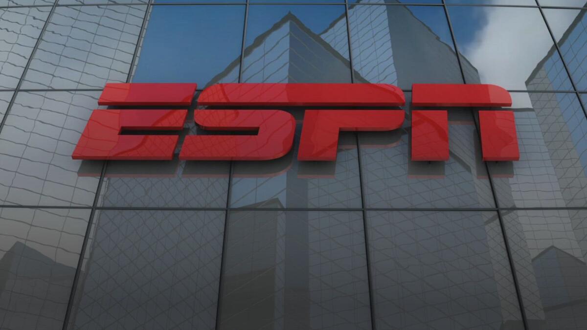 The ESPN logo adorns a building