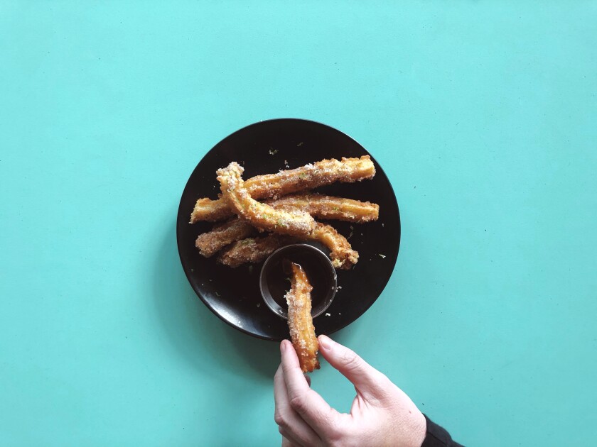 Not-too-sweet Punta Mita-style churros are cooked-to-order at Lola 55 in San Diego's East Village.