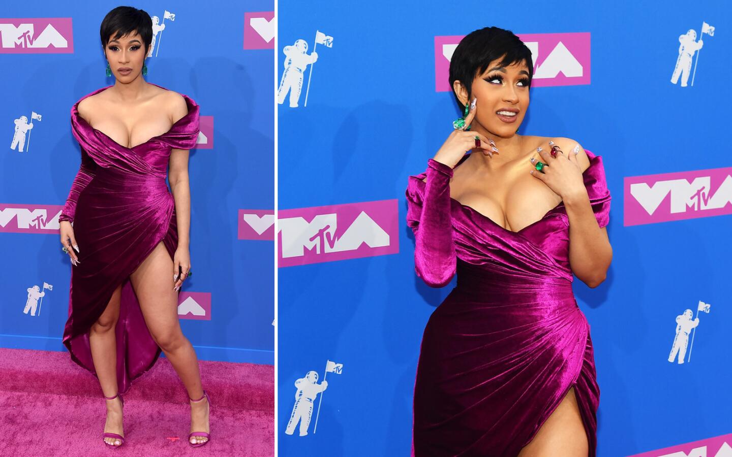 Rapper and multiple nominee Cardi B attends the 2018 MTV Video Music Awards on Monday night at Radio City Music Hall in New York City.