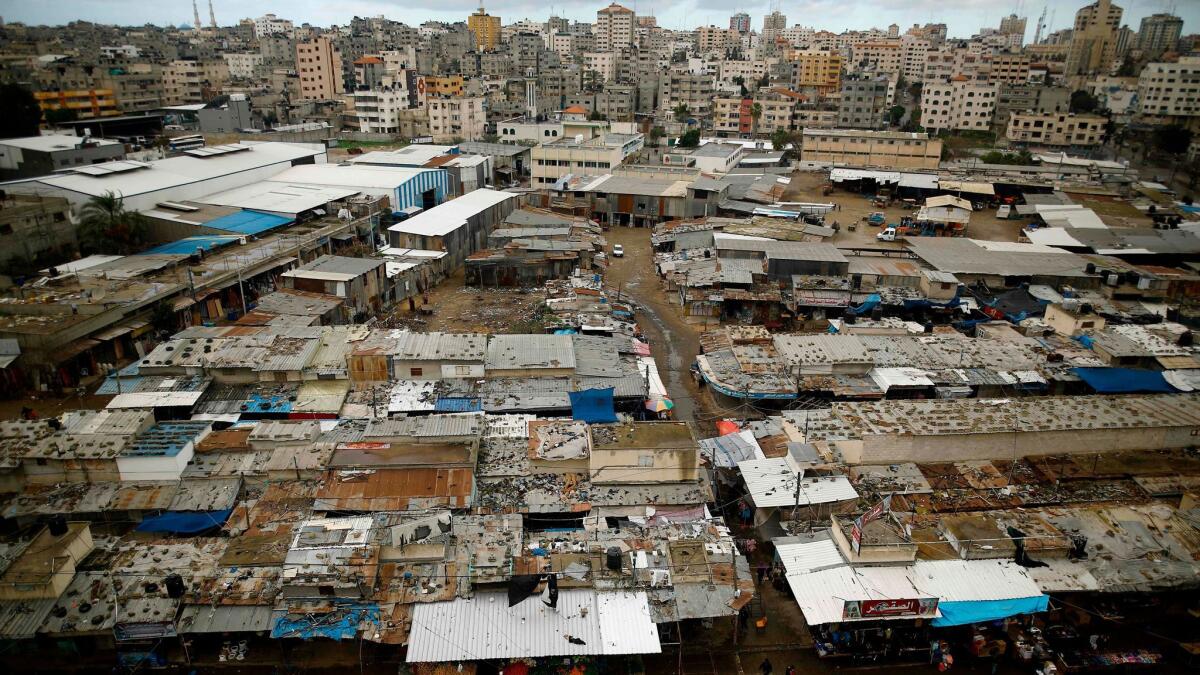 A view of Gaza City on Feb. 13 is shown.