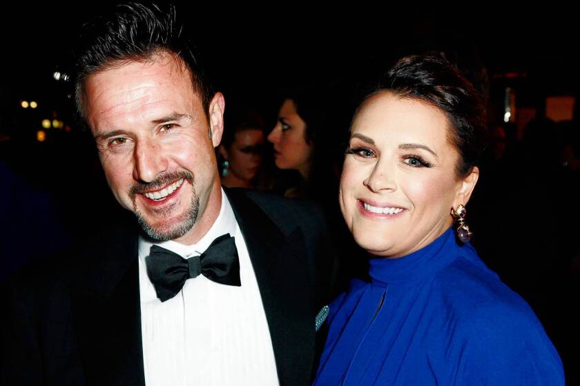 Actor David Arquette and Jennifer Howell, founder of the Art of Elysium. Arquette is to be honored with the Spirit of Elysium Award at the organization's sixth annual gala Jan. 12.