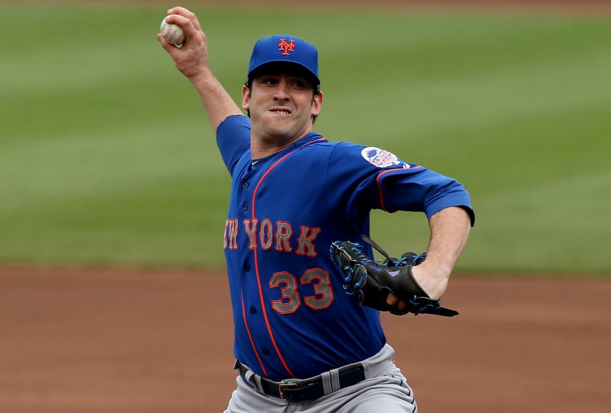 New York Mets starter Matt Harvey pitches against the Chicago Cubs on Friday.
