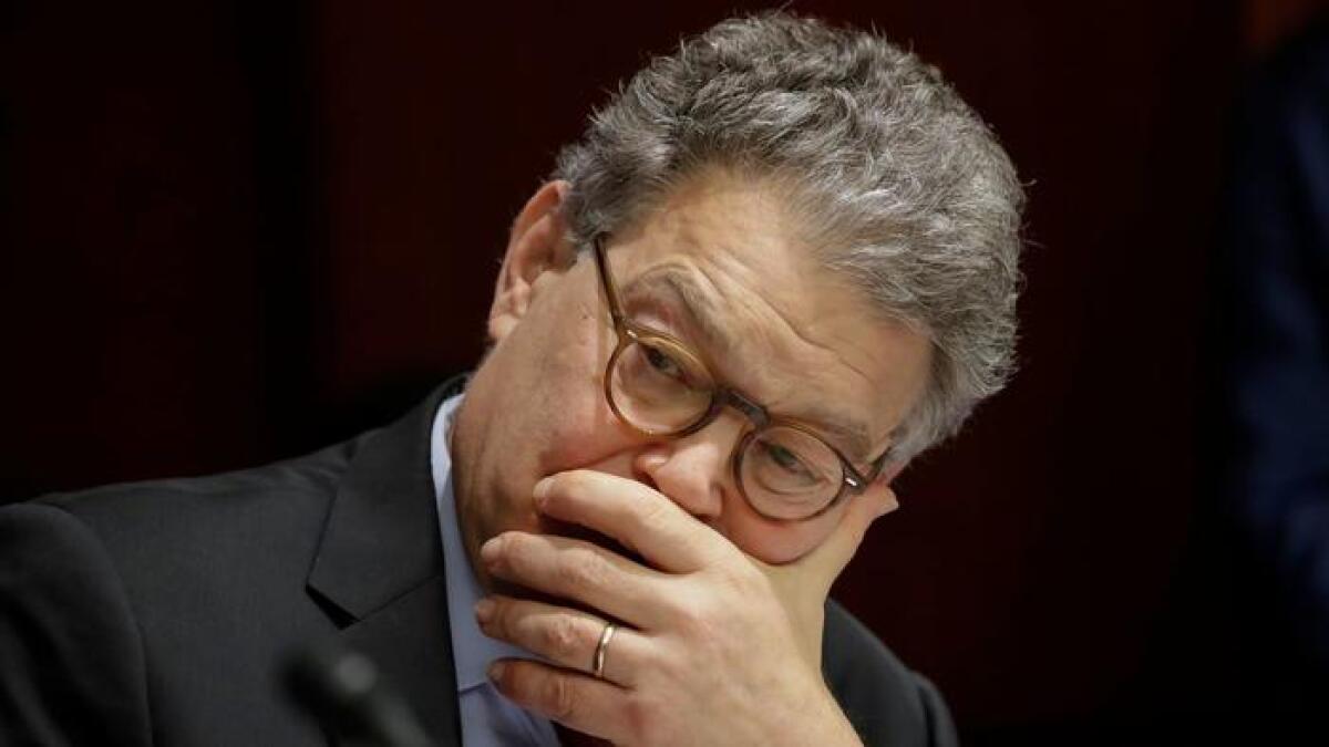 Sen. Al Franken of Minnesota, one of the elected officials accused of sexual harassment