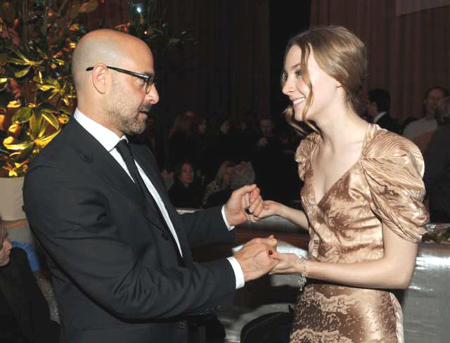 Stanley Tucci and Saoirse Ronan