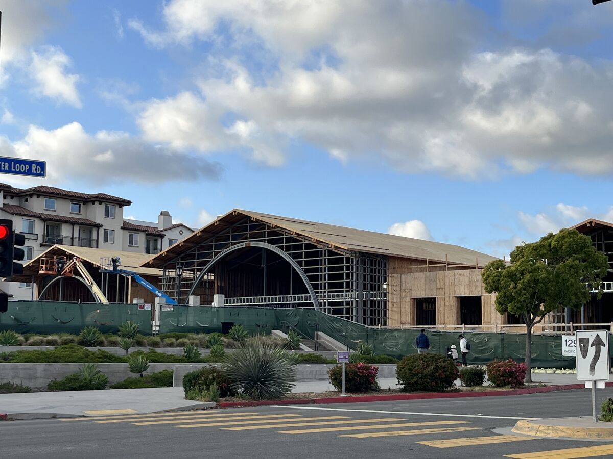 The Pacific Highlands Ranch Library under construction.