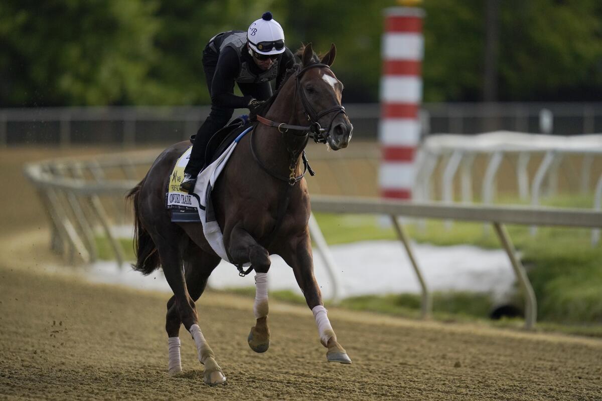 Preakness entrant Crowded Trade works out 