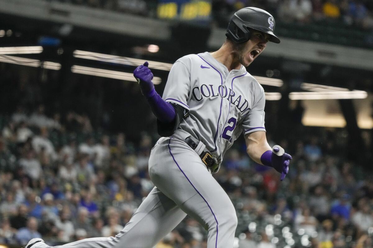 Rockies get three bases-loaded walks in 10th inning, beat NL  Central-leading Brewers 7-3