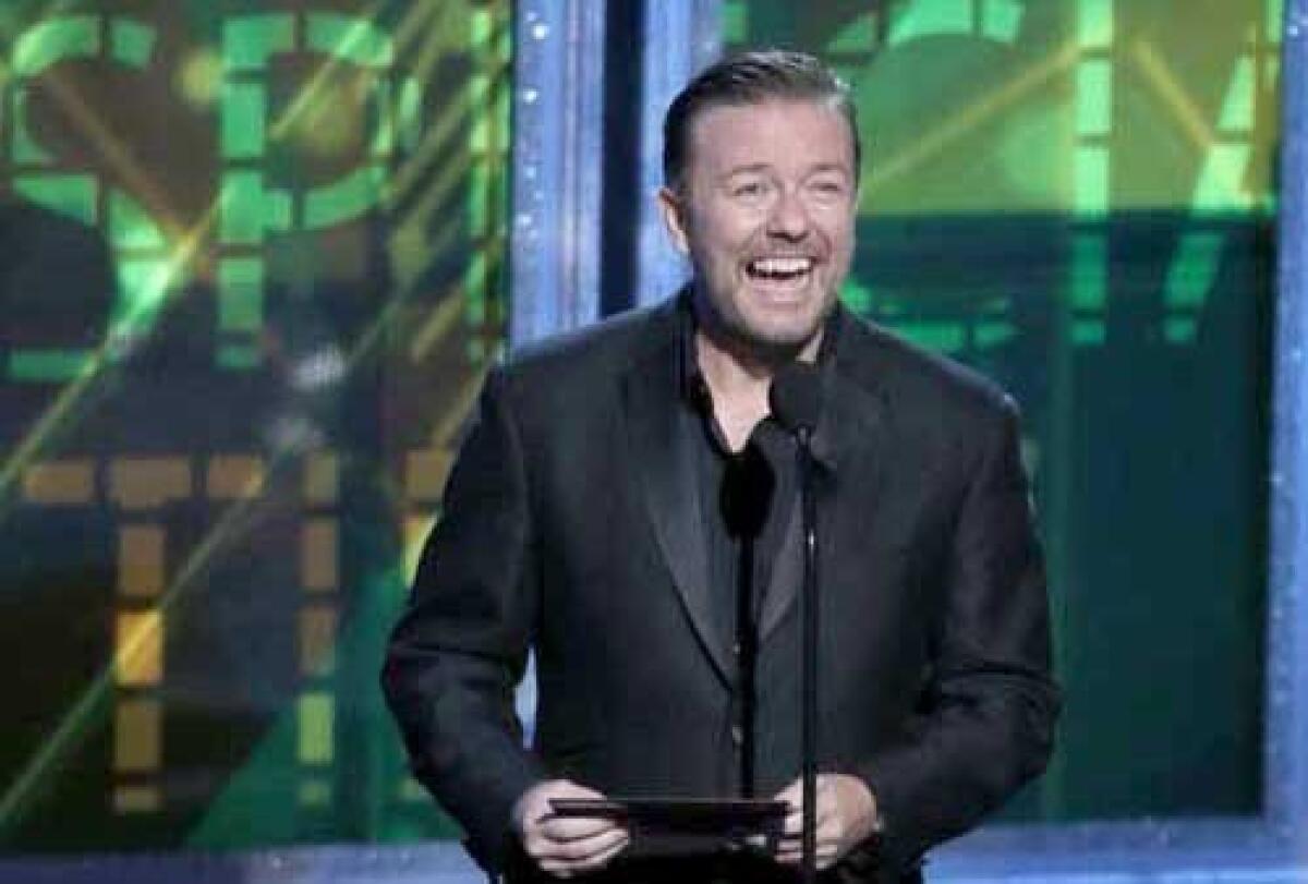 Ricky Gervais will be a guest on "The Ellen DeGeneres Show" and "Conan"