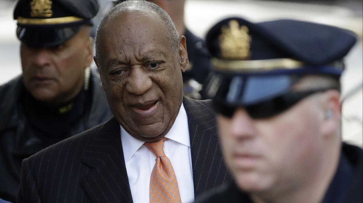 Bill Cosby arrives at the Montgomery County Courthouse in Norristown, Pa., on Tuesday.