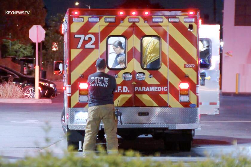 A worker at a fast-food restaurant in Winnetka is transported to an area hospital after being stabbed.