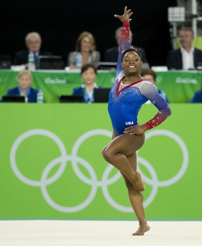 USA's Simone Biles wins gold in the floor excericse