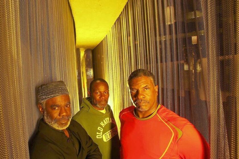 Actors Glynn Turman, left, John Douglas Thompson and Keith David star in the August Wilson play "Joe Turner's Come and Gone" at the Mark Taper Forum.