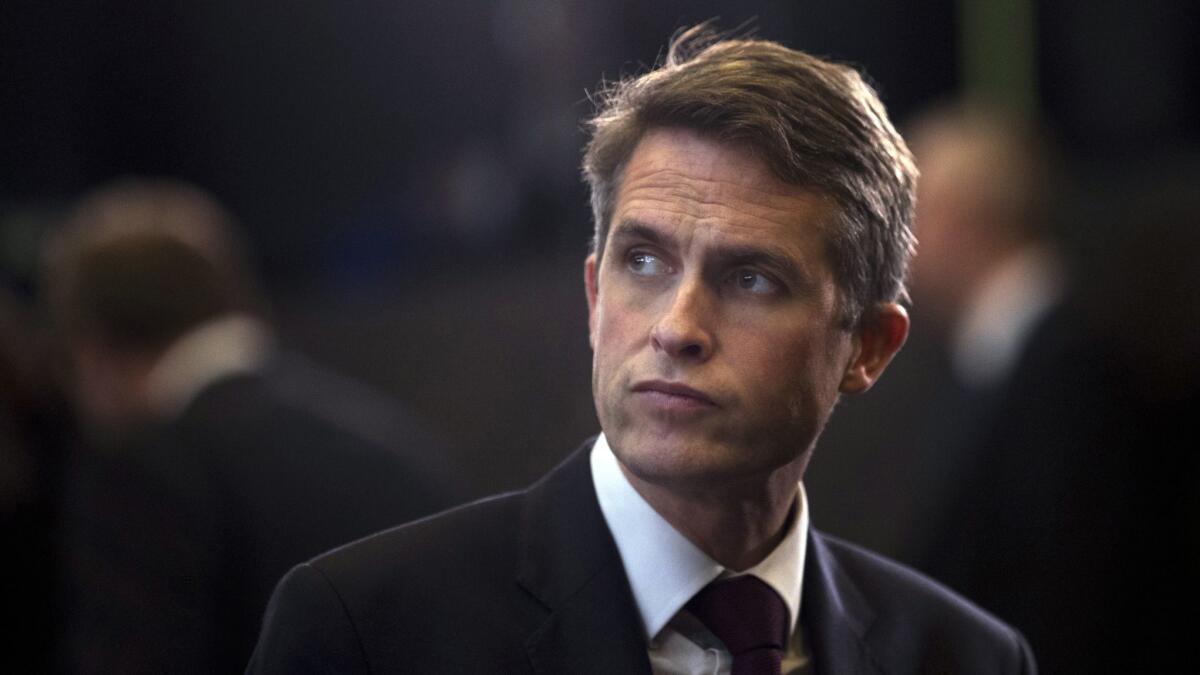 Gavin Williamson is sacked. British Prime Minister Theresa May says she "lost confidence" in the defense secretary.
