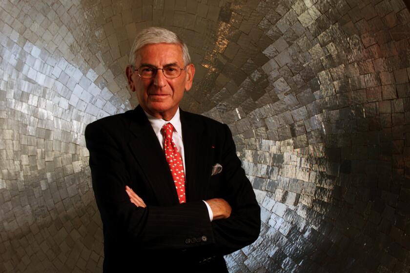Anacleto Rapping –– – 013170.ME.0803.Broad5.AR Eli Broad is chairman of Sun America and the man most responsible for bringing the Democratic Convention to Los Angeles. Broad was photographed at his Century City offices on 8/3/00.
